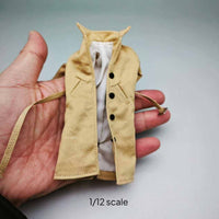 1/12 Scale Overcoat Coat Poseable with Internal Wire 6 Inch Figure Overcoat