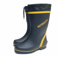Easy On & Remove men's Wide Calf Rain Boots Breathable Lining Extra Wide Waterproof Work Boots Lightweight for Farmers, Workers, Outdoor