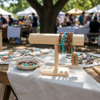 Bracelet Display Rack Space Saving Wooden Bracelet Display