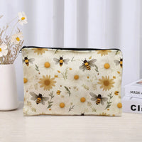 Floral Makeup Pouch Water-Resistant Floral Makeup Bag Portable for Bathroom