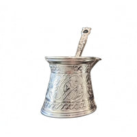 Turkish Coffee Pot Flared Rim Ornate Coffee Pot 1.3 Mm Thick for Gas Cooktop