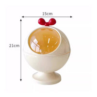 Countertop Makeup Organizer Cute Design Makeup Storage Box Dustproof Lid