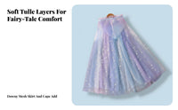 Hooded ice crystal Shawl Princess design Dress-up Cloak Sparkling ice crystals