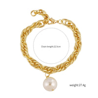 Multi-Layer Chain and Pearl Bracelet Light Luxury Feel Layered Bracelet Set