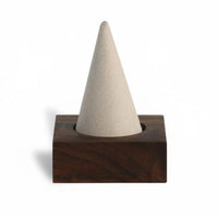 Walnut Jewelry Display Stand Velvet Lined Necklace Display Bust Modular Design for Boutique