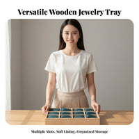 Jewelry Tray with Pillows Elegant Appearance 12-Compartment Jewelry Display Tray Bracelet Holder with Pillows Scuff Protection