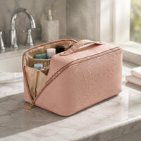Waterproof Travel Cosmetic Bag Large Capacity Travel Makeup Bag Organized Pockets Portable Makeup Case for Jet Setters, Airplane Security, Gym