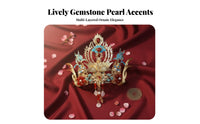 Traditional Chinese Hair Crown Gilded Finish Traditional Chinese Hair Accessory Ancient Chinese Headdress Intricate Design