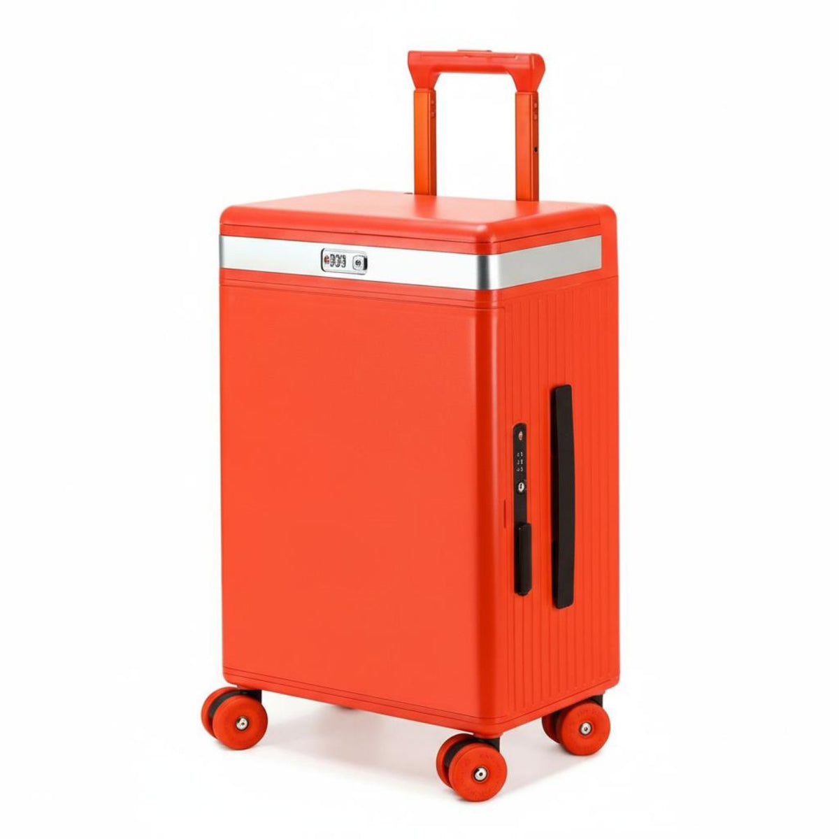 USB Charging Port Carry-on Luggage with Lighted Mirror Built-in Cup Holder Rolling Makeup Suitcase Wet and Dry Separation Pockets for Women