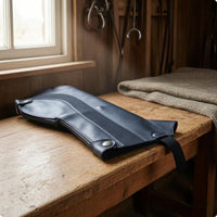 Equestrian Boot Cover Dark Blue Riding Boot Cover Snap Closure