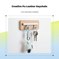 Leather motorcycle keychain