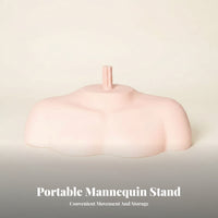 Flesh-Toned Hairdressing Mannequin Bust Sturdy Material Hairpiece Display Bust