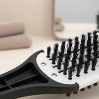 2 Pieces Detangling Boar Bristle Hair Brush Hollow Vented Design Double Sided Bristle Brush Protects Hands From Heat for Women, Salon, Home