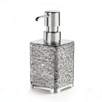 Dispenser with Chrome Pump Refillable Container Sturdy for Bathroom