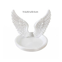 Angel Feather Jewelry Tray Glossy Winged Band Holder Solid Look