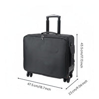 Rolling Makeup Train Case Telescopic Handle Trolley Portable Cosmetic Suitcase for Nail Technicians, Body Art Artists