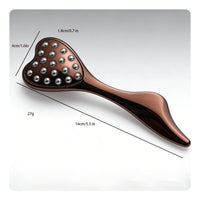 Heart-Shaped Face Roller Curved Handle Skincare Tool Rolling Balls