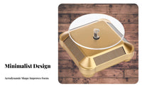 Double Power Option Solar Powered Turntable Automatic Rotation Jewelry Rotator Base for Collectors, Retailers, Product Photography
