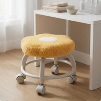 Cloud Stool Curved Legs Rolling Stool Compact