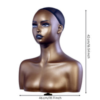 Hairpiece Display Bust Black Cap Hat Display Bust Mannequin Head