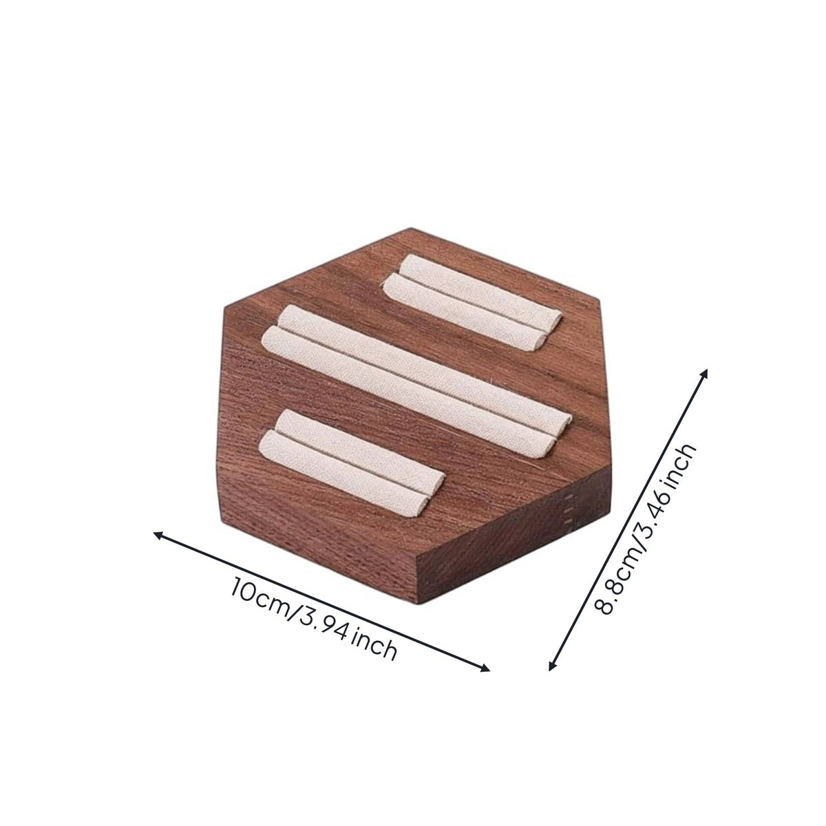 Walnut Jewelry Display Set Velvet Lined Wooden Jewelry Holder for Showcase