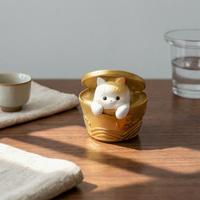Cat Can Ornament Textured Feline Mug Figurine Easy to Display Home Decor Item