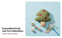 Sew-On Option Cartoon Tree Clothing Accessory Soft Textile Stuffed Tree Applique DIY for Teens, Fashion Enthusiasts, Bags, Shoes