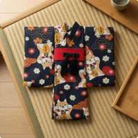 Wrap-Front Doll Robe Wide Sleeves Doll Kimono Waist Toy Apparel