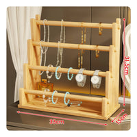 Sturdy Wood Construction Wooden Bracelet Display Rack Accessible Design Wooden Jewelry Stand Multi-Functional for Dressing Table, Bedroom