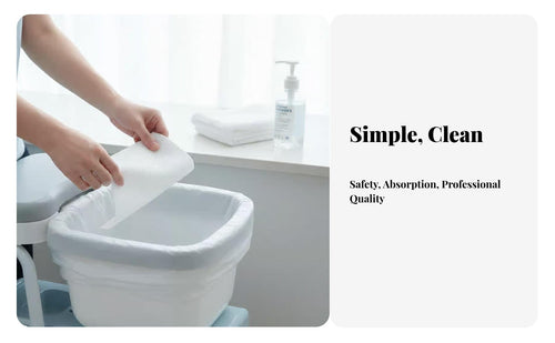 50 Pieces Disposable Urine Gel Ifier Pad Leak-Resistant Bedpan Absorbent Sheet Bedpan Absorbent Liner Odor Control