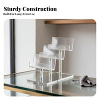 Sunglass Holder Stand, 4-Tier Clear Transparent Acrylic Eyeglasses Display, Retail for Shop Counter, Multi Sunglasses Rack