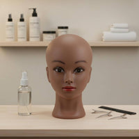 PVC Mannequin Head Safe and Bald Mannequin Head Stable Base for Salon