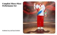 Kids Cheerleading Performance Costume, School Uniform, Patriotic Day, Unisex, Squad Dance