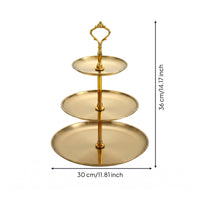 Three-Tier Dessert Stand Long-Lasting Cupcake Display Stand Rust