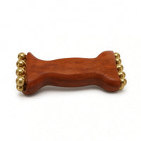 Facial Massage Tool with Two Sides Manual Wooden Face Massager with Metal Beads