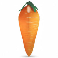 Carrot Cosplay Costume Horizontal Streaks Carrot-Shaped Costume Oval Opening Dress up Outfit for Role-Play
