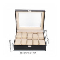Watch Display Case Soft Light Beige Watch Storage Box Dust Protection