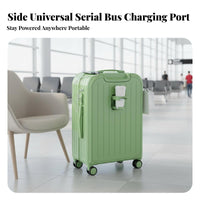 Trolley Suitcase USB Charging Port Suitcase Lightweight for Vacationers