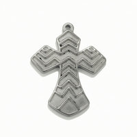 Cross Pendant with Loop Decorative Cross Dangle Charm Lightweight