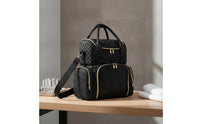 Makeup Bag with Handle Structured Cosmetic Organizer Bag for Salon, Travelers
