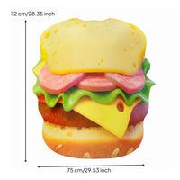 Hamburger Costume Easy to Wear Burger Costume Realistic Print for Adults