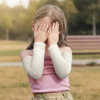 Ice Silk Sun Sleeves Breathable Toddler Ice Silk Arm Covers Stretchy Fit
