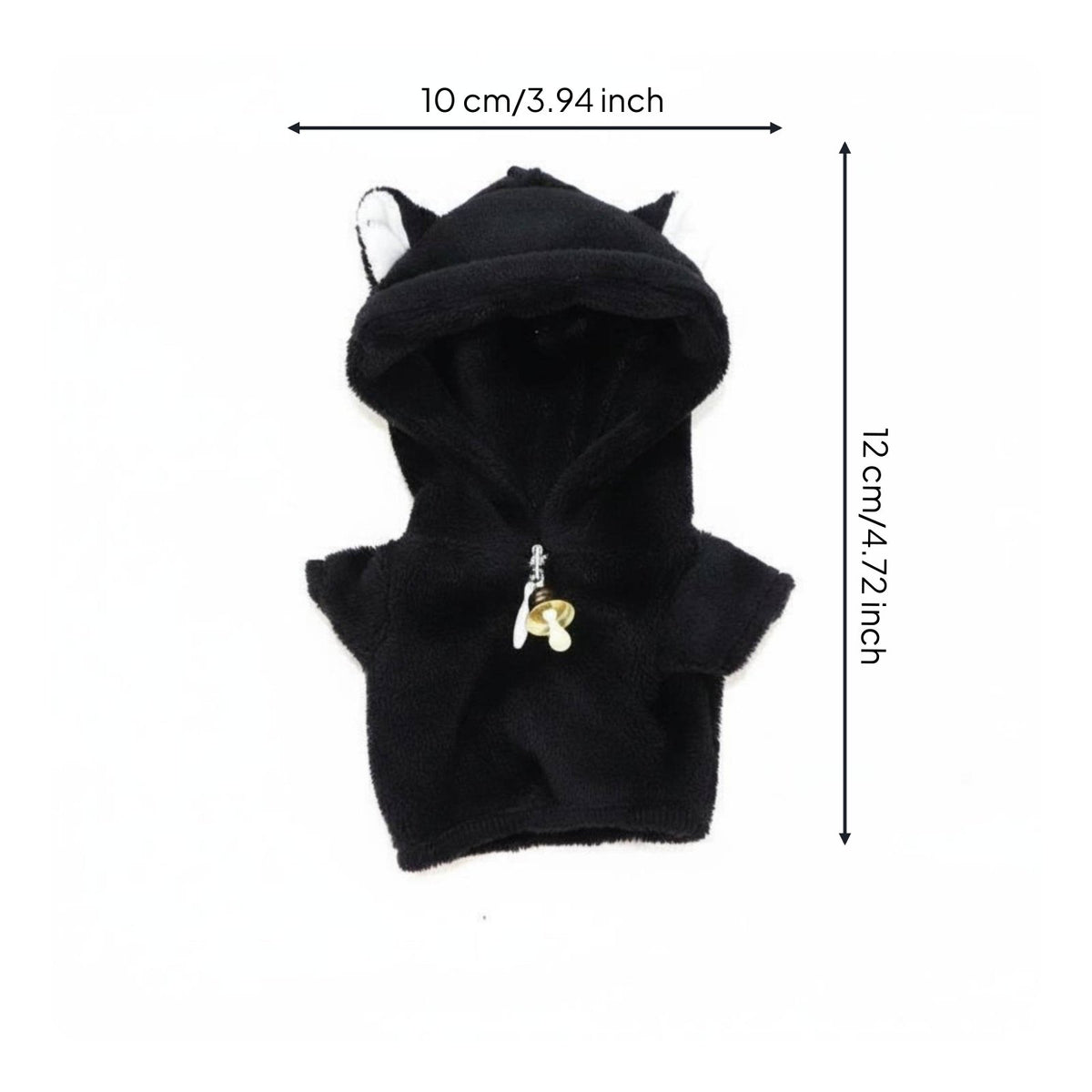Black Cat Doll Costume Soft Material Toy Accessory Imaginative Role-Play
