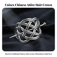 Traditional Chinese Hair Crown Gender-Neutral Design Ancient Chinese Hair Crown Fighter Cosplay Headwear High Quality Alloy