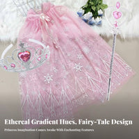 Hooded ice crystal Shawl Princess design Dress-up Cloak Sparkling ice crystals