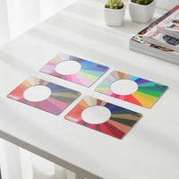 4 Pieces 4 Season Color Card Face Cutout Design Warm Cool Tone Chart