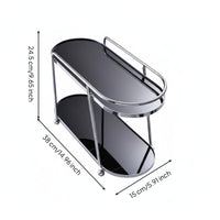 2-Tier Oval Storage Rack Multi-Purpose 2-Tier Countertop Organizer Vintage