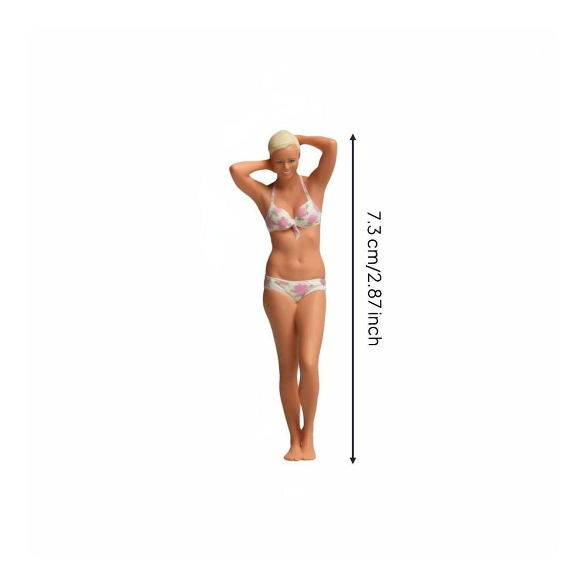 Bikini Woman Figurine Hand-Painted Standing Woman Model for Dioramas, Collectors