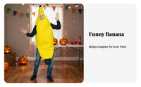 Gender-Neutral Banana Costume Lightweight Adult Banana Costume Comfortable Fit for Adults, Halloween, Stage Performances, Festivals