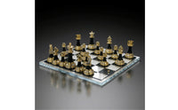 Chess Set with Board Decorative Chess Set Chessboard Glossy Lustrous for Adults, Study, Living Room